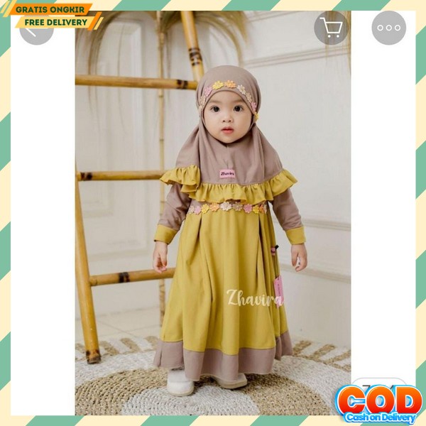 Ghamis Anak Perempuan Games Tanggung Murah Lebaran 2023 Import Pakaian Muslim Cewek Fashion Muslimah