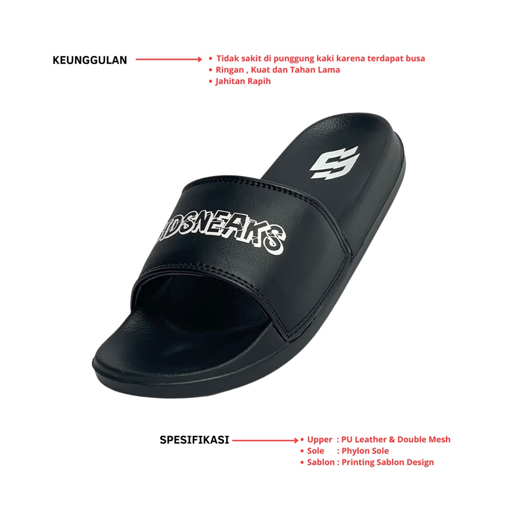 Sandal Sidsneaks - Slide Peinture Black