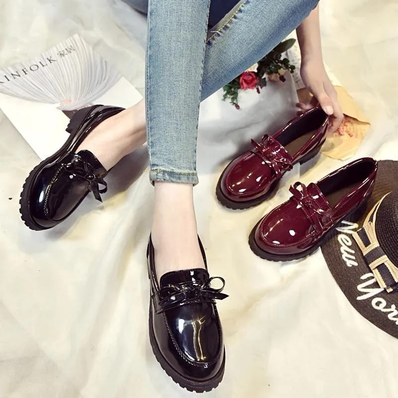 SEPATU WANITA LOAFERS OOTD GLOSY PITA DOCMART JESSY 009