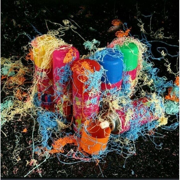 Crazy String / String Spray / Silly String / Semprotan Jaring Warna / Spray Paper Mix