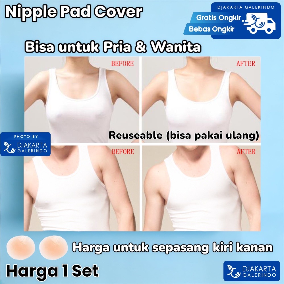 Premium Nipple Pad Cover Silicone Wanita dan Pria Original Silikon Reuseable bisa di pakai ulang