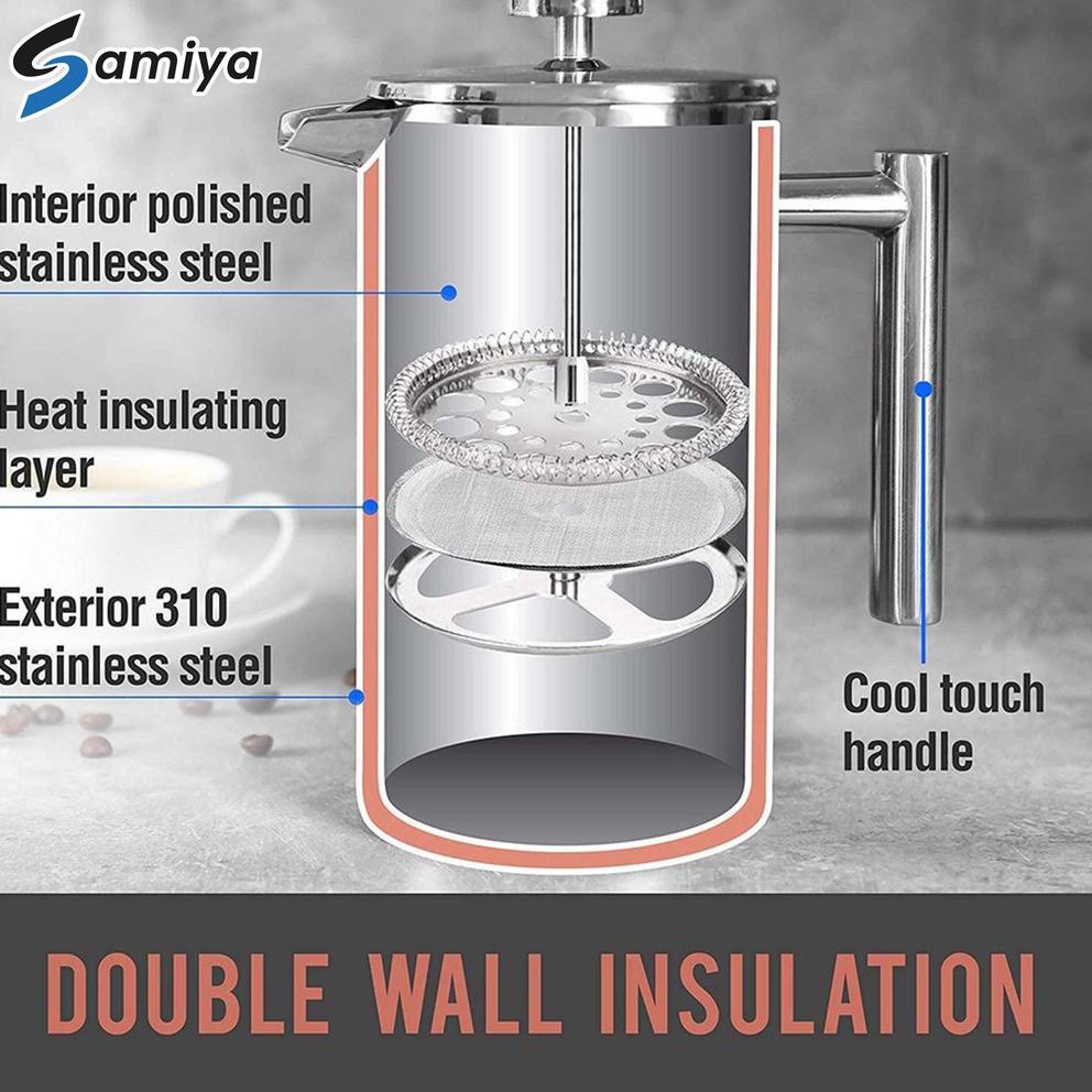 RECOMENDED french press coffee stainless / french press espresso maker stainless / coffee tea maker 