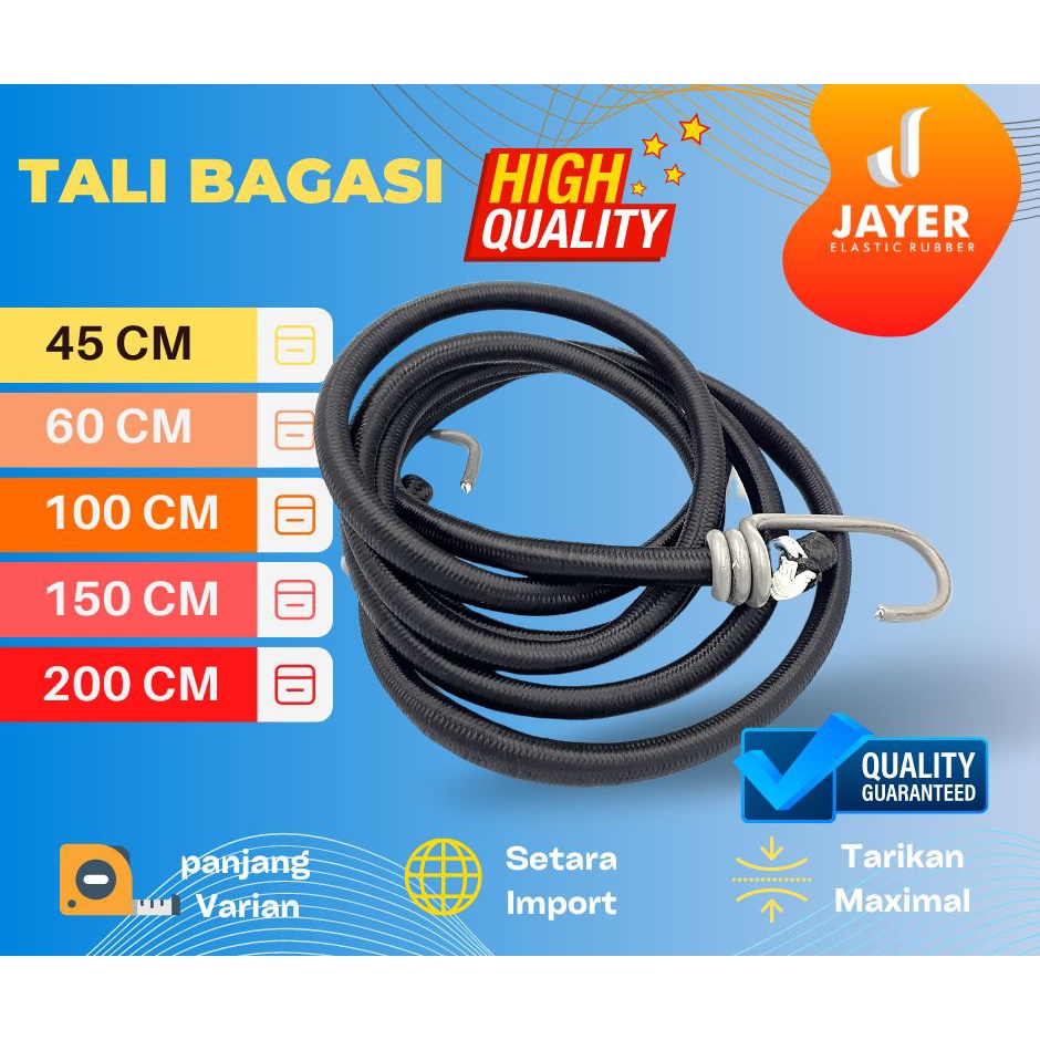 Tali Pengikat barang Motor Serbaguna 60 / 200 cm High Quality QC Passed