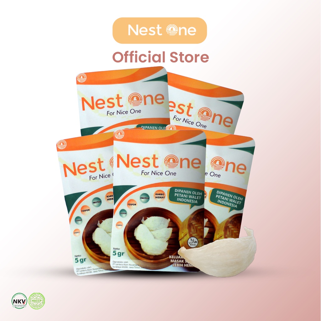 

Paket Isi 5 Sarang Walet 5 Gram Nest One Siap Masak
