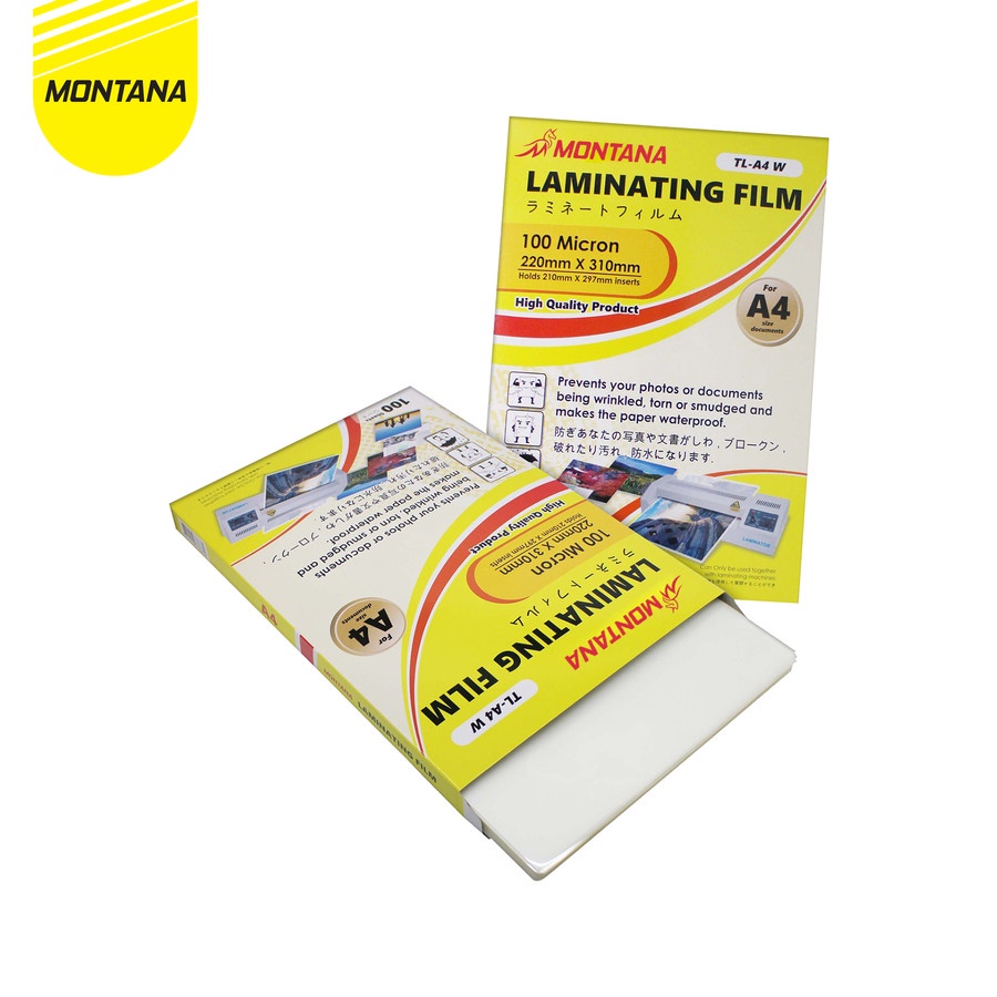 Plastik Laminating Film Montana A4 TL-A4W / Ukuran A4 100 Micron