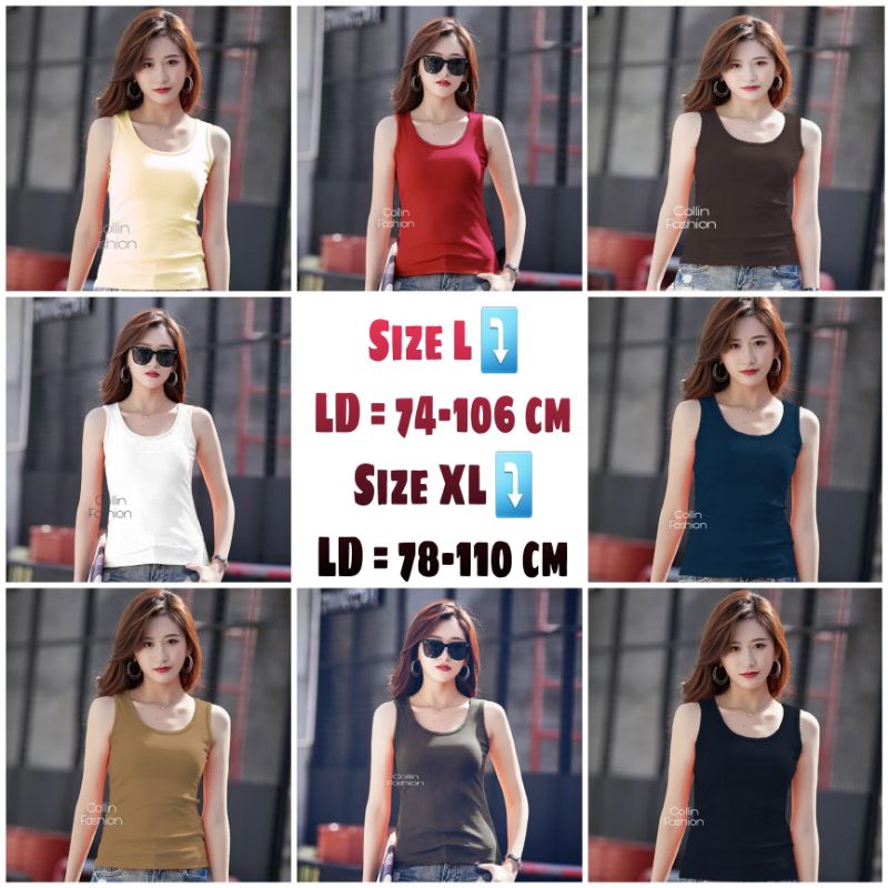 Singlet Wanita Soft dan Tanktop Wanita Tali Lebar