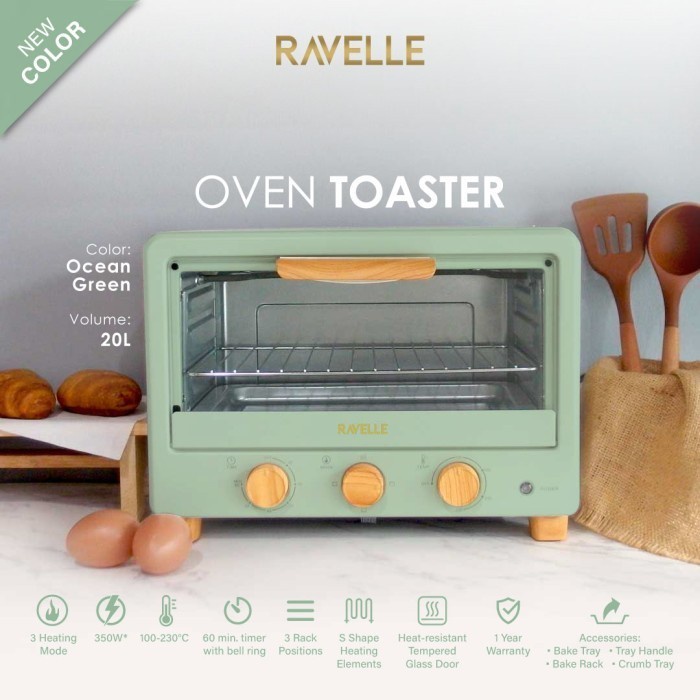 Ravelle Roasty Electric Oven Microwave Low Watt - Penghangat Makanan ORIGINAL