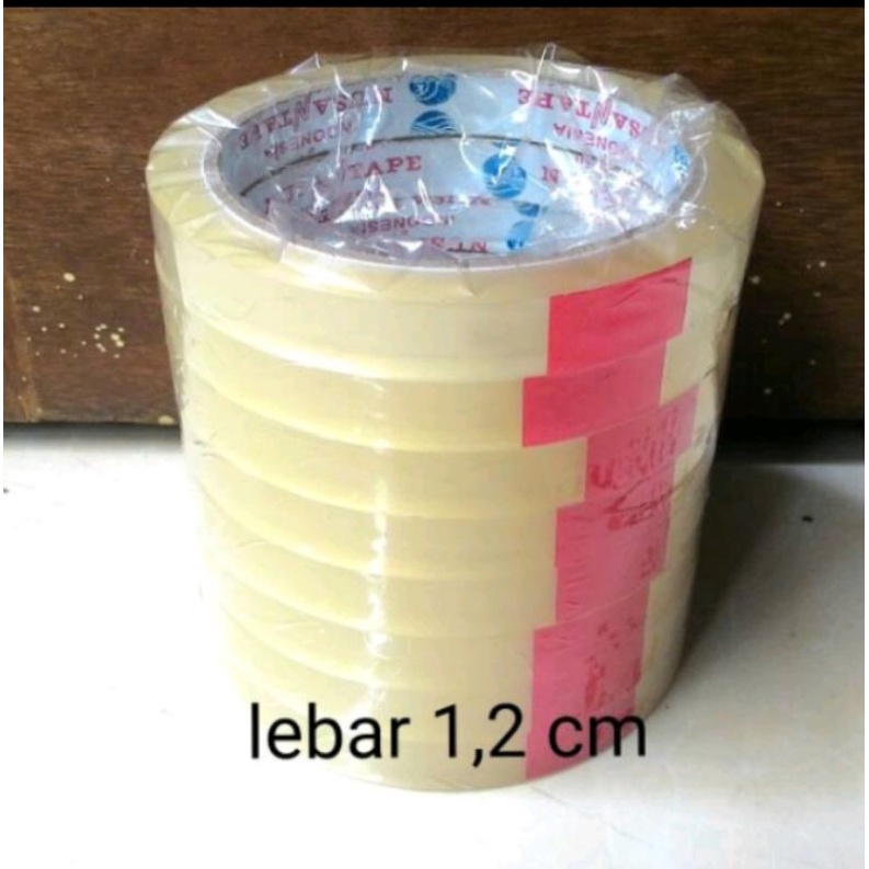 

Isolasi/Solatip Bening 12 mm 1/2 Inch Per Roll