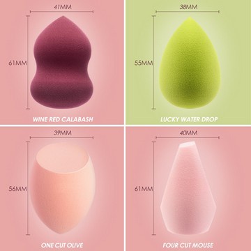 NIK - FOCALLURE Beauty Blender Series FA136 | Make Up Sponge | Alat Make Up | OFT Makeup Bebas Latex Foundation blender