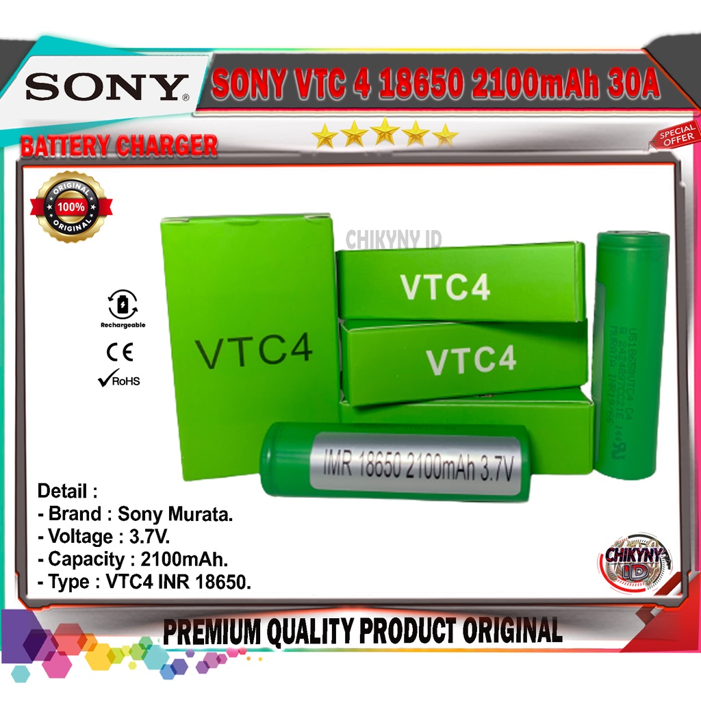 BATTERY SONY VTC4 / VTC 4 18650 2100mAh ORIGINAL SONY MURATA