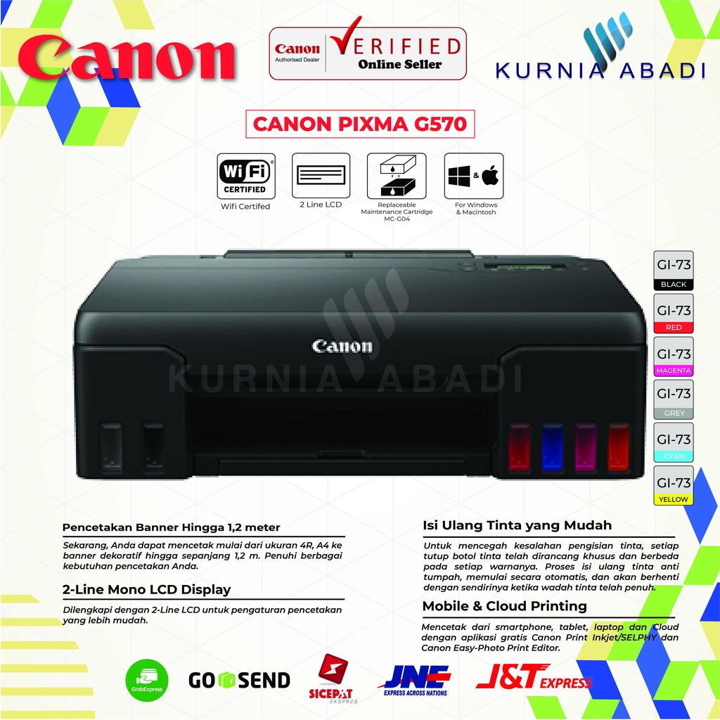 Printer Canon PIXMA G570 Single Function Ink Jet