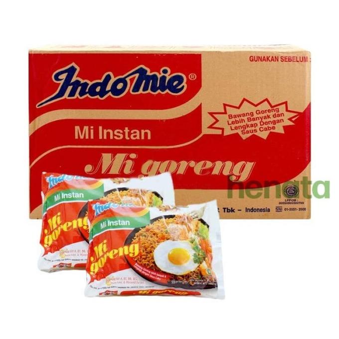 

Indomie Goreng 85g Karton/Dus (1 Karton isi 40 pcs) GRAB & GOJEK ONLY