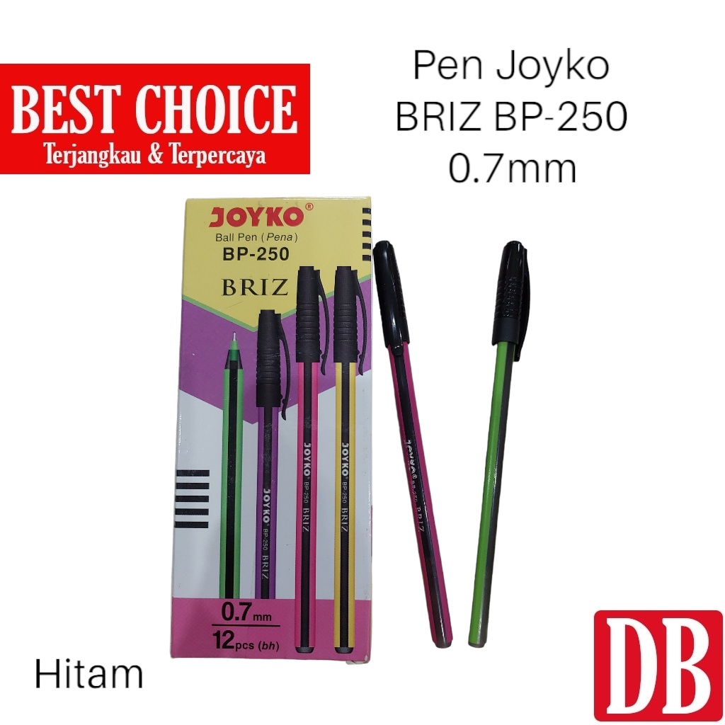 

Ballpoint / Pulpen Joyko Murah Briz 0.7mm Hitam (12pcs)