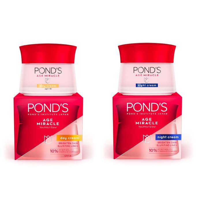 Pond's Age Miracle Ultimate Youthful Glow Day Cream / Night Cream / Cleanser Sabun / Eye Cream / Kri