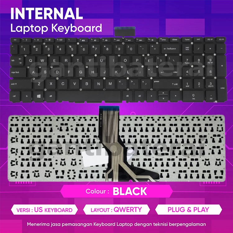 KEYBOARD HP 15-BS 15-BW 15-AB 15-AU TPN-C129 TPN-C130 250 G6