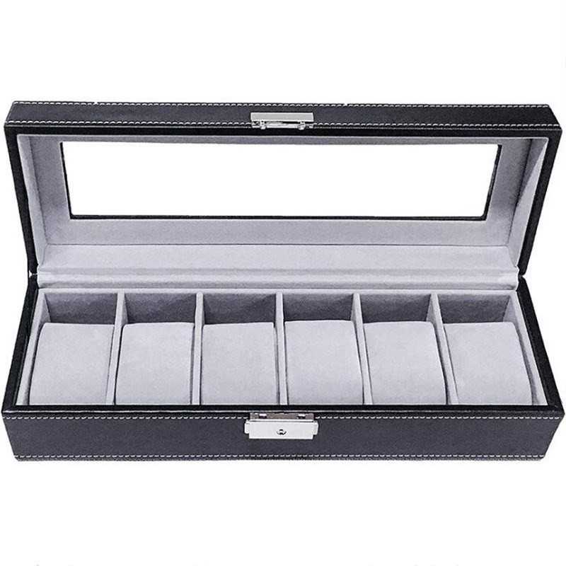 NieNie Kotak Penyimpanan Jam Tangan Storage Organizer Watch Box 6 Grid - NIE6