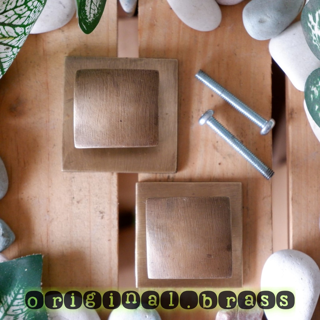 KNOP KUNINGAN KOTAK TUMPUK HANDLE PINTU LEMARI TARIKAN LACI TARIKAN PINTU JENDELA HANDLE KITCHEN SET