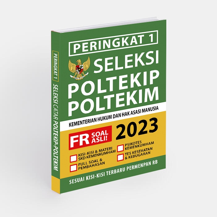 BUKU SELEKSI POLTEKIP POLTEKIM 2023 - BUKU KEDINASAN 2023 - SOAL UJIAN POLTEKIP POLTEKIM KEMENKUMHAM 2023