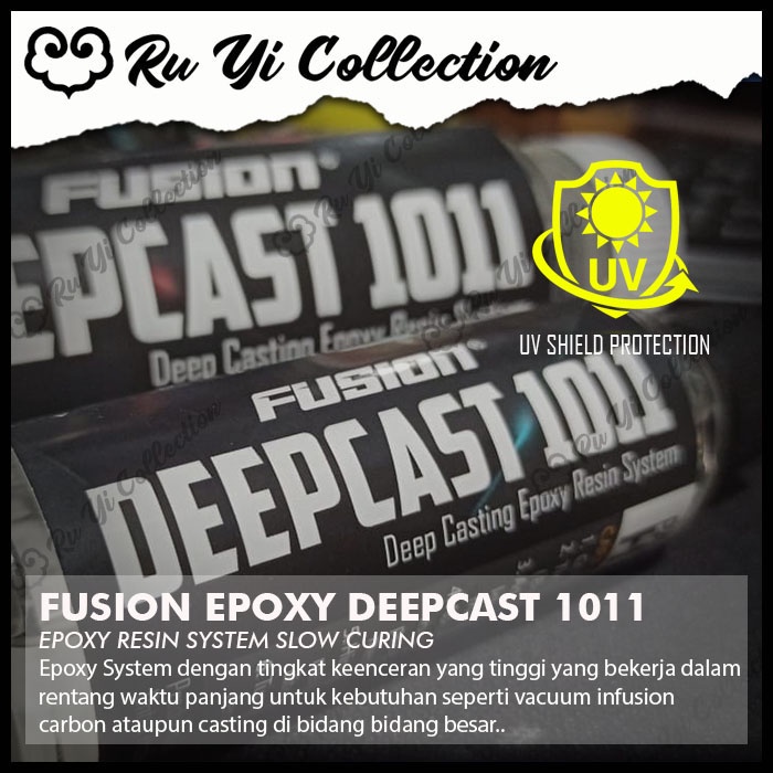 FUSION RESIN EPOXY DEEPCAST 1011 ME SIZE Carbon Infusion SLOW CURE