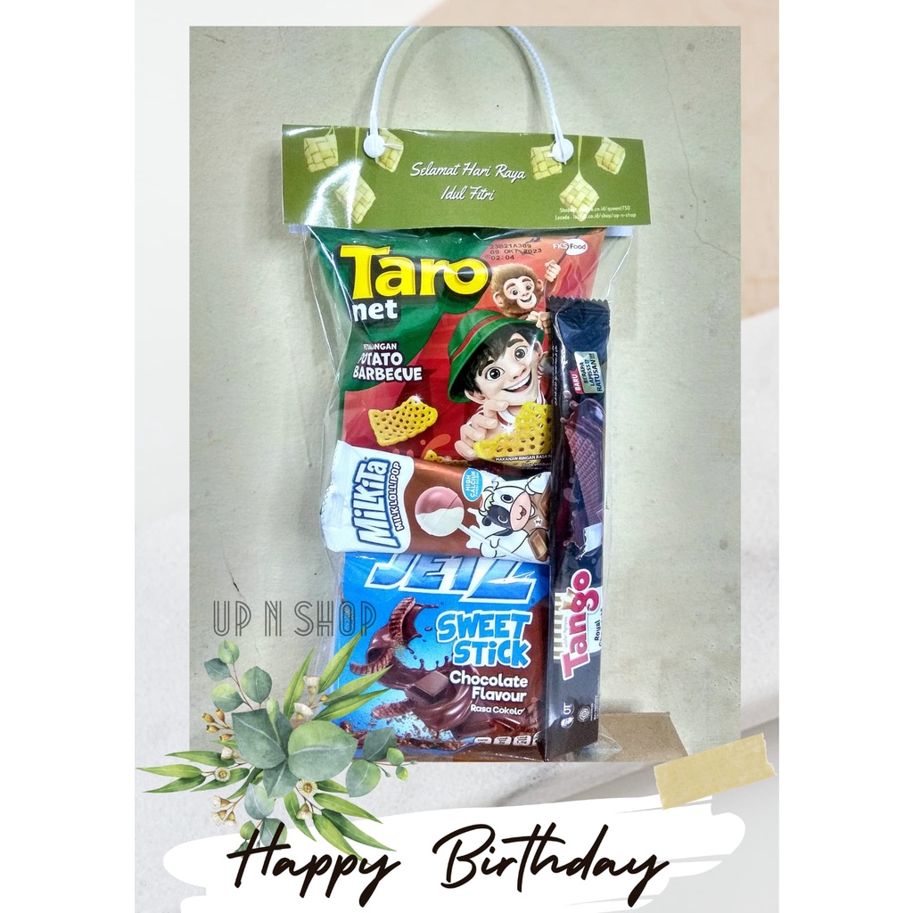 

PAKET IDUL FITRI / ULTAH MURAH isi 4 SNACK + FREE DESIGN LABEL