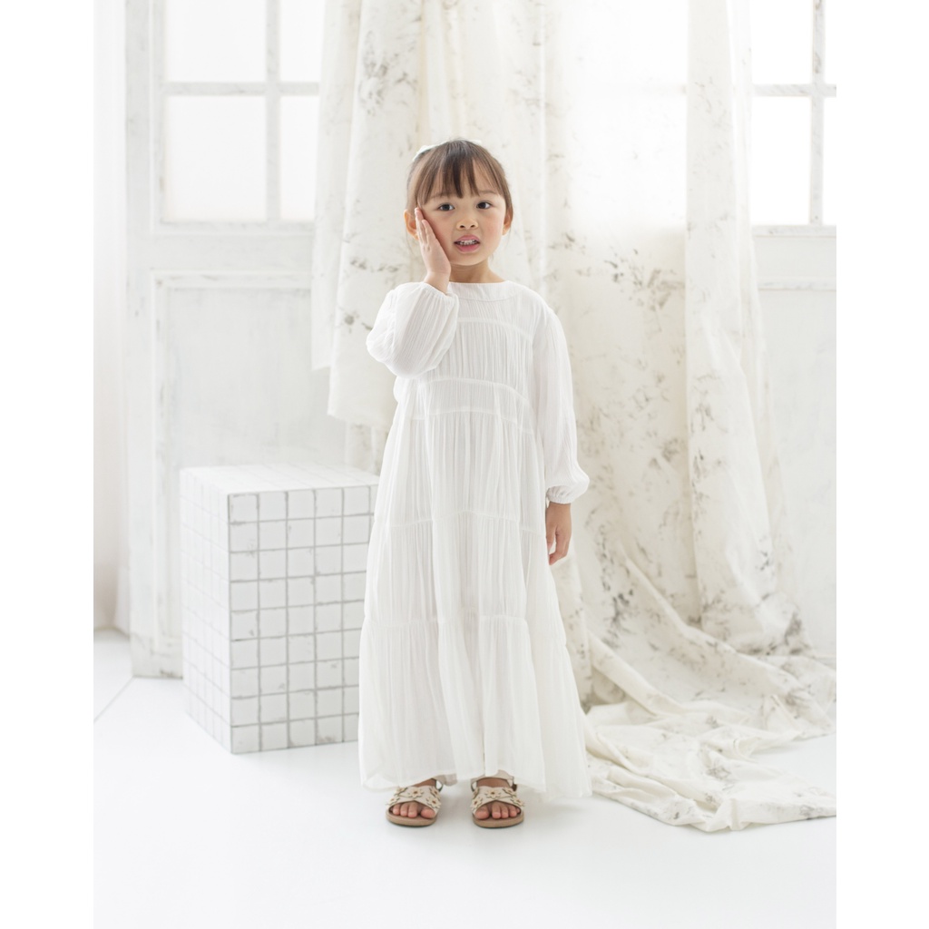DORITA CRINKLE LONG DRESS | Dress Anak Crinkle | Dress Anak Kerut | Dress anak polos lengan panjang | Long dress anak | Gaun Anak | Arabian Dress Anak | Baju Pesta Anak | Baju Muslim Anak