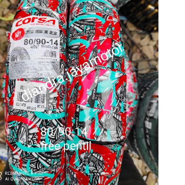 ❄ Ban tubles corsa Matic 80/90 ring 14 free pentil 100% original for all matic. ♫