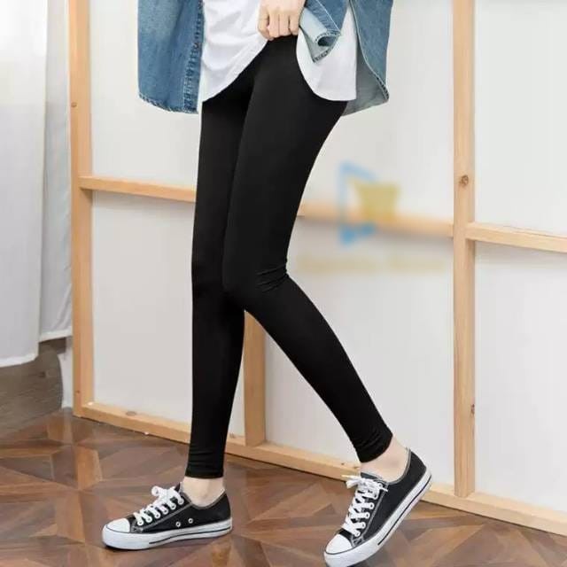 Legging panjang wanita spandex legging basic lejing standar jumbo - Standar 35-60Kg