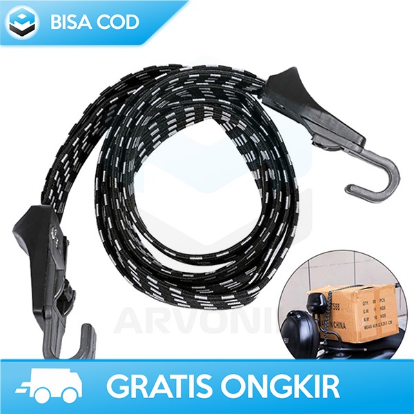 TALI BAGASI PENGIKAT BARANG SEPEDA MOTOR BAHAN ELASTIS 70CM KUAT BA85