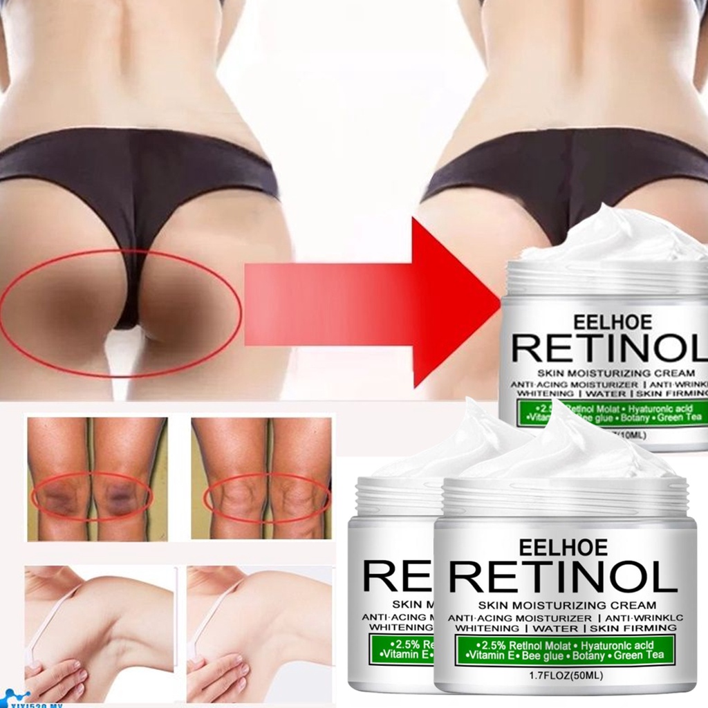 EELHOE Retinol Cream Body Whitening Cream 50ml Original Krim Pemutih Ketiak dan Selangkangan Retinol Underarm Cream Krim Pelembab Pemutih 50ml