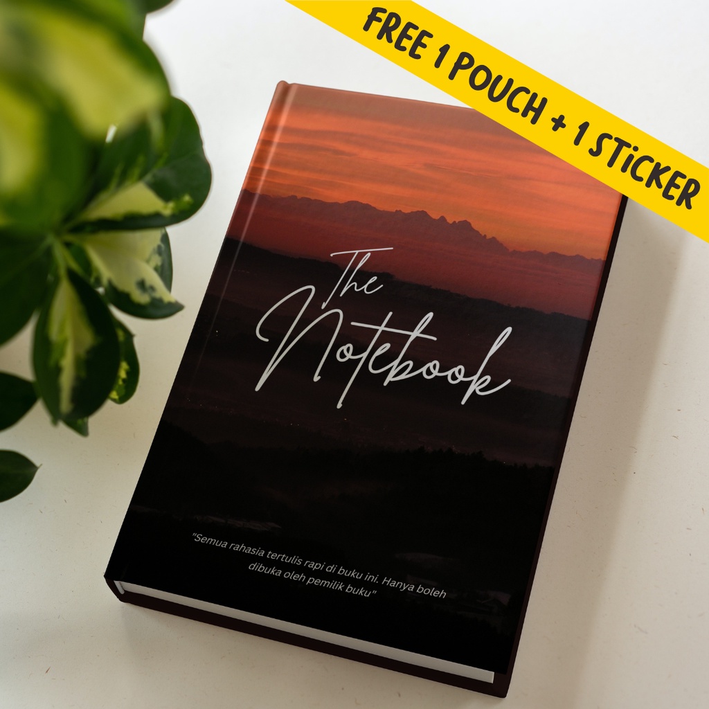 

Buku Catatan Diary Journal Notebook Agenda, Dotted dan Polos Notebook Sunset Jingga