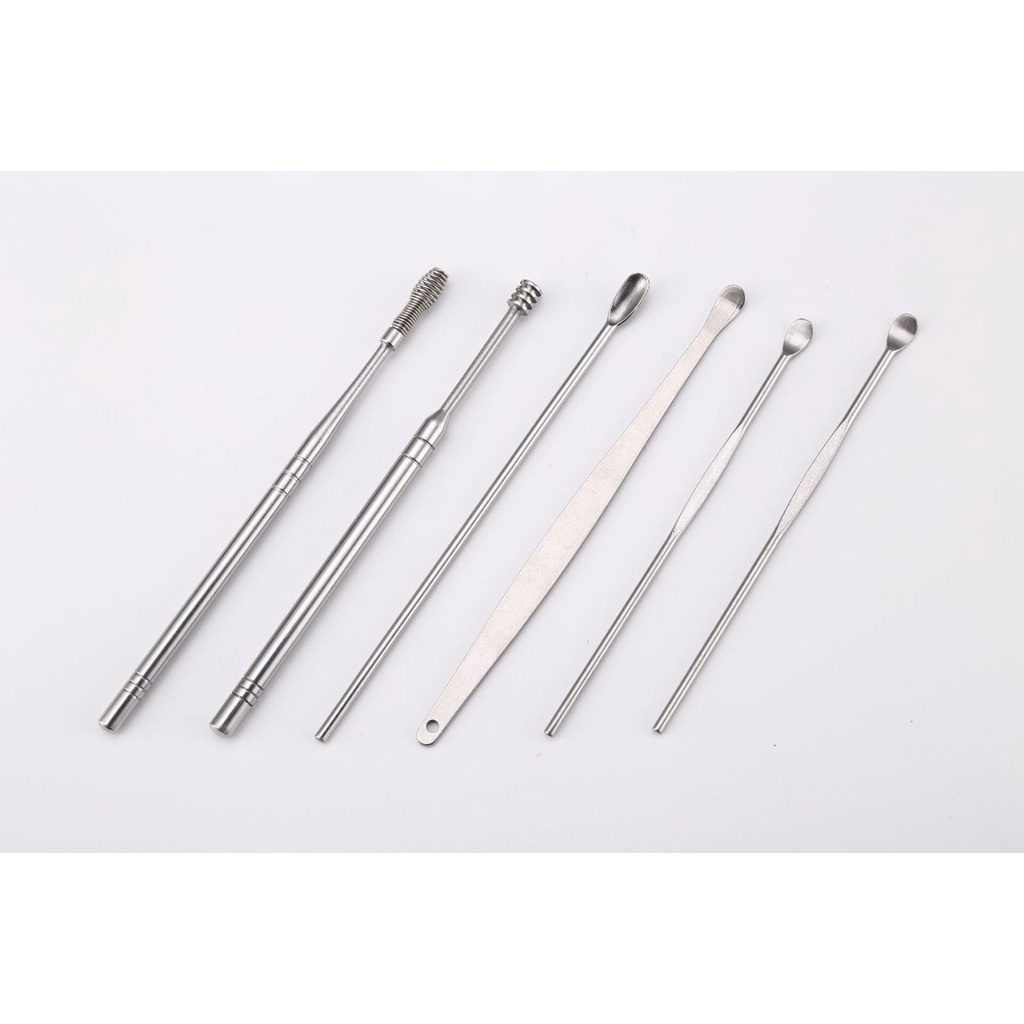 GP Pembersih Telinga Korek Kuping Ear Wax Picker isi 6 Pcs Stainless Steel