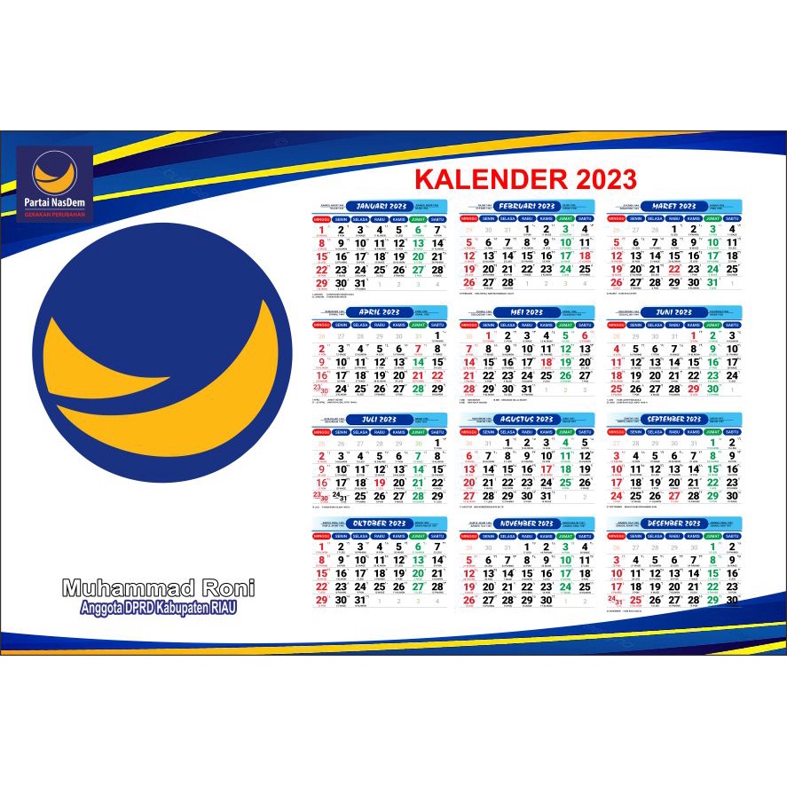 

STICKER KALENDER CALEG UK 15X10 104 PCS