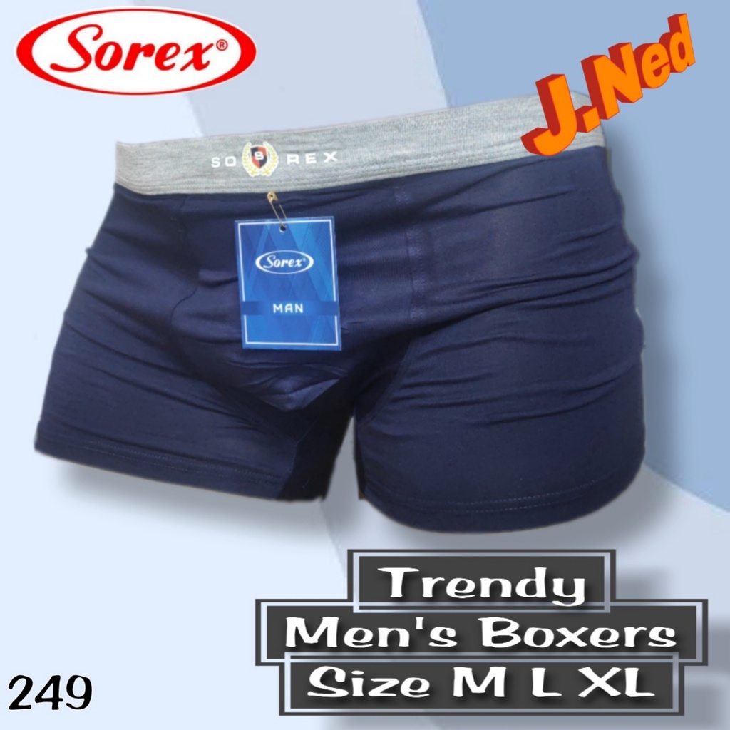 J249D PERBOX ISI 2 PCS BOXER SOREX DENGAN GAYA MODERN SIZE M - XL