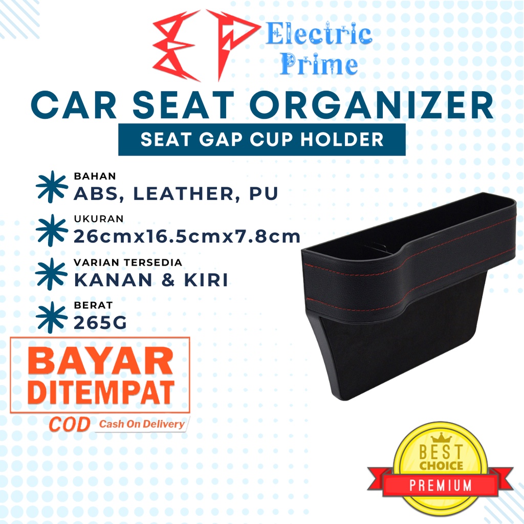 Car Seat Gap Organizer Storage Box Penyimpanan Tempat Rak Jok Selipan Sekat Kursi Mobil Kanan Kiri Cup Holder