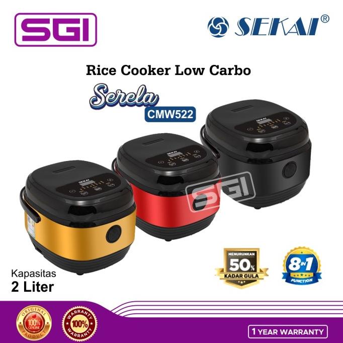 SEKAI Rice Cooker Digital Low Sugar CMW-522 Low Carbo 2L CMW522