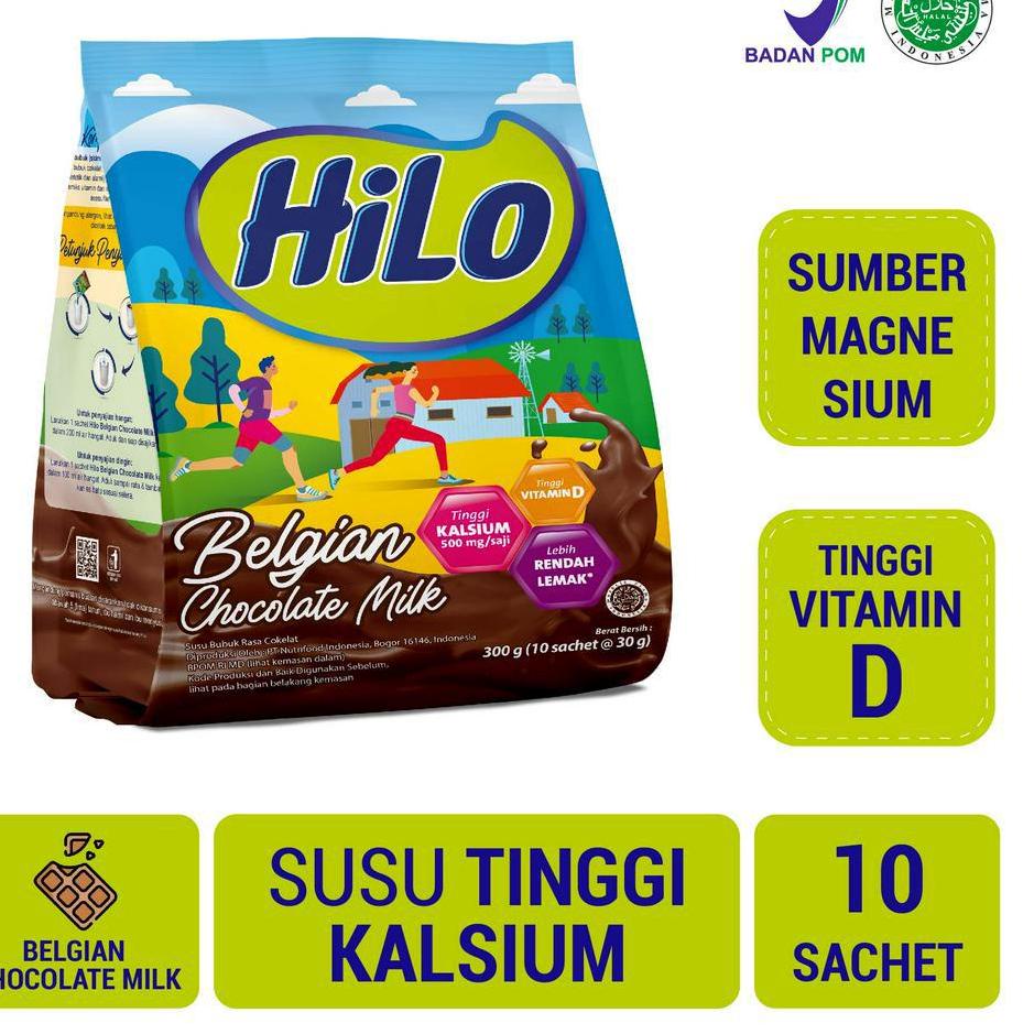 

✓ HiLo Active Belgian Chocolate 300 gram (10 Sachet) - Susu Tinggi Kalsium