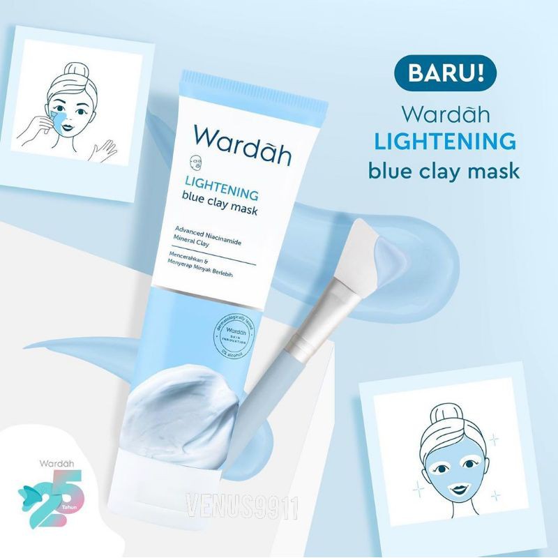 Wardah Lightening Blue Clay Mask 50 ml