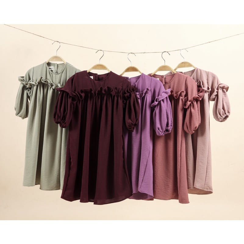 GAMIS ANAK QUEENSHA CRINCLE POLOS