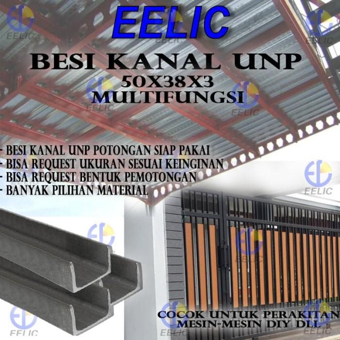 EELIC BKU-50X38X3MM -100CM Besi Kanal UNP Besi Kanal Besi U Polos Mult