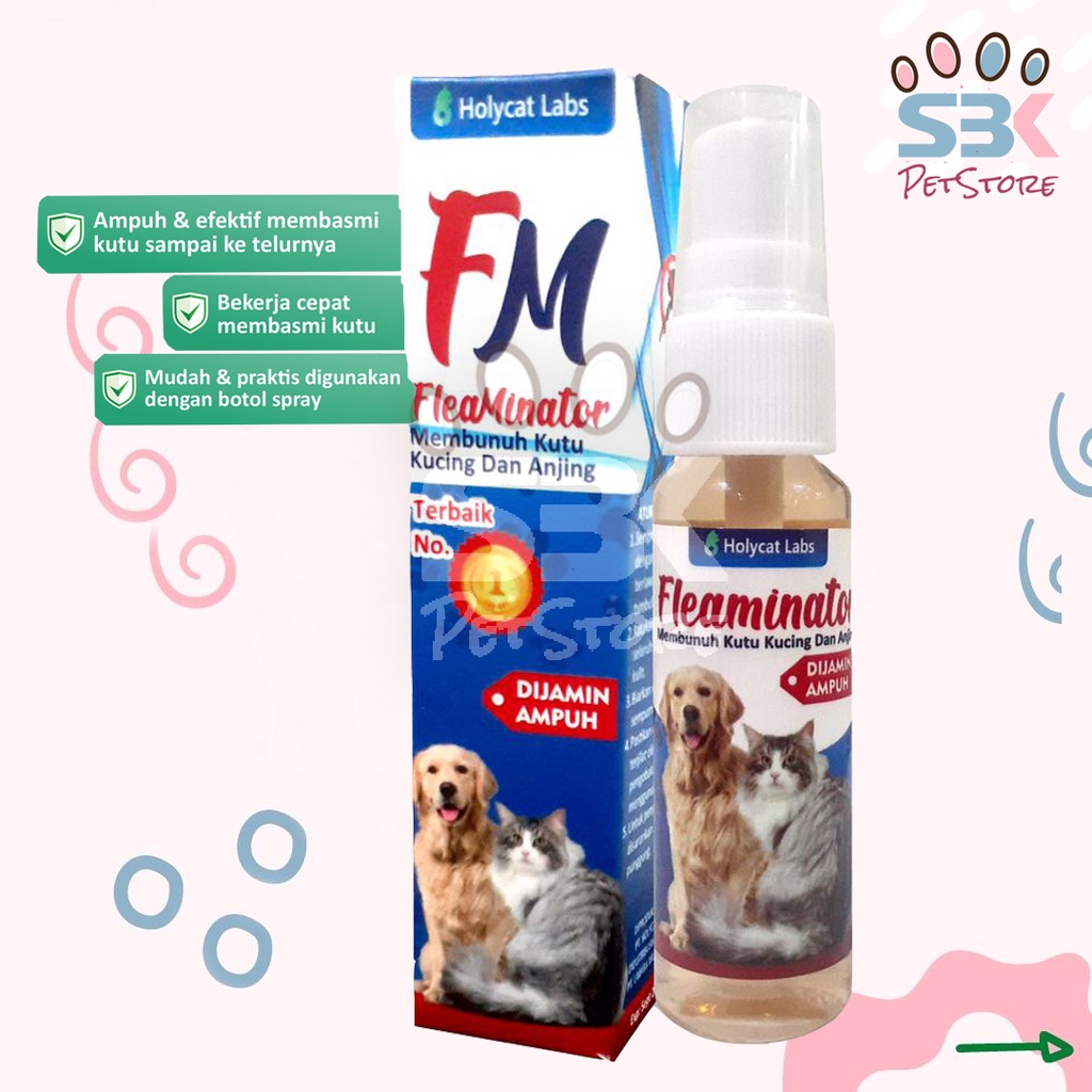 Fleaminator 20ml Obat Kutu Spray Kucing