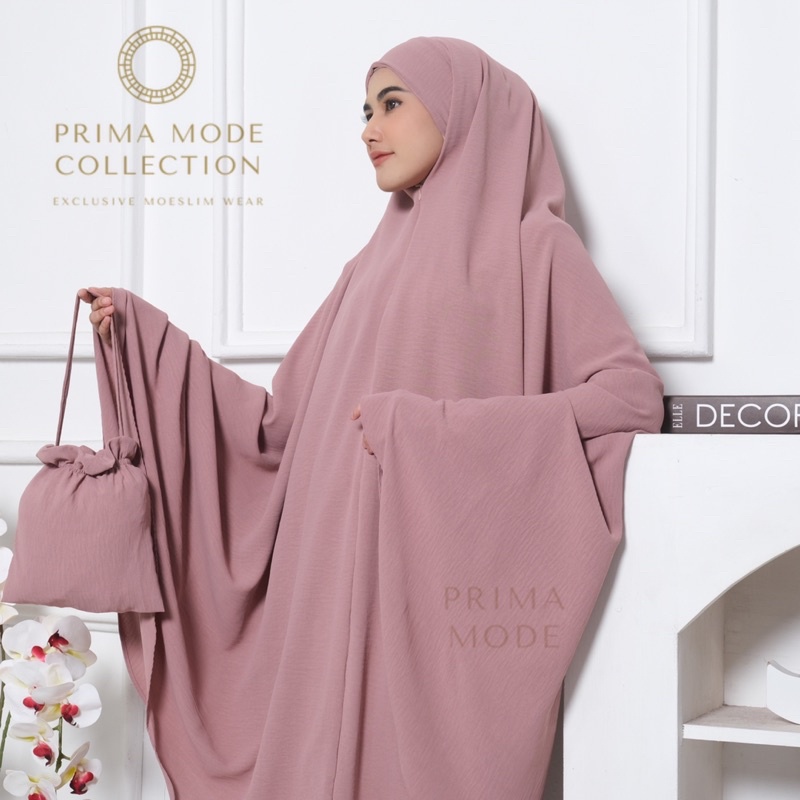 Mukena Dewasa Mukena dewasa anisa mukena lesti crinkle airflow 3in1 super jumbo Polos mukena(H6C9) M