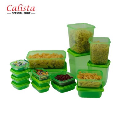 Calista Otaru Premium Full Colour Sealware Toples Plastik Set isi 17pcs