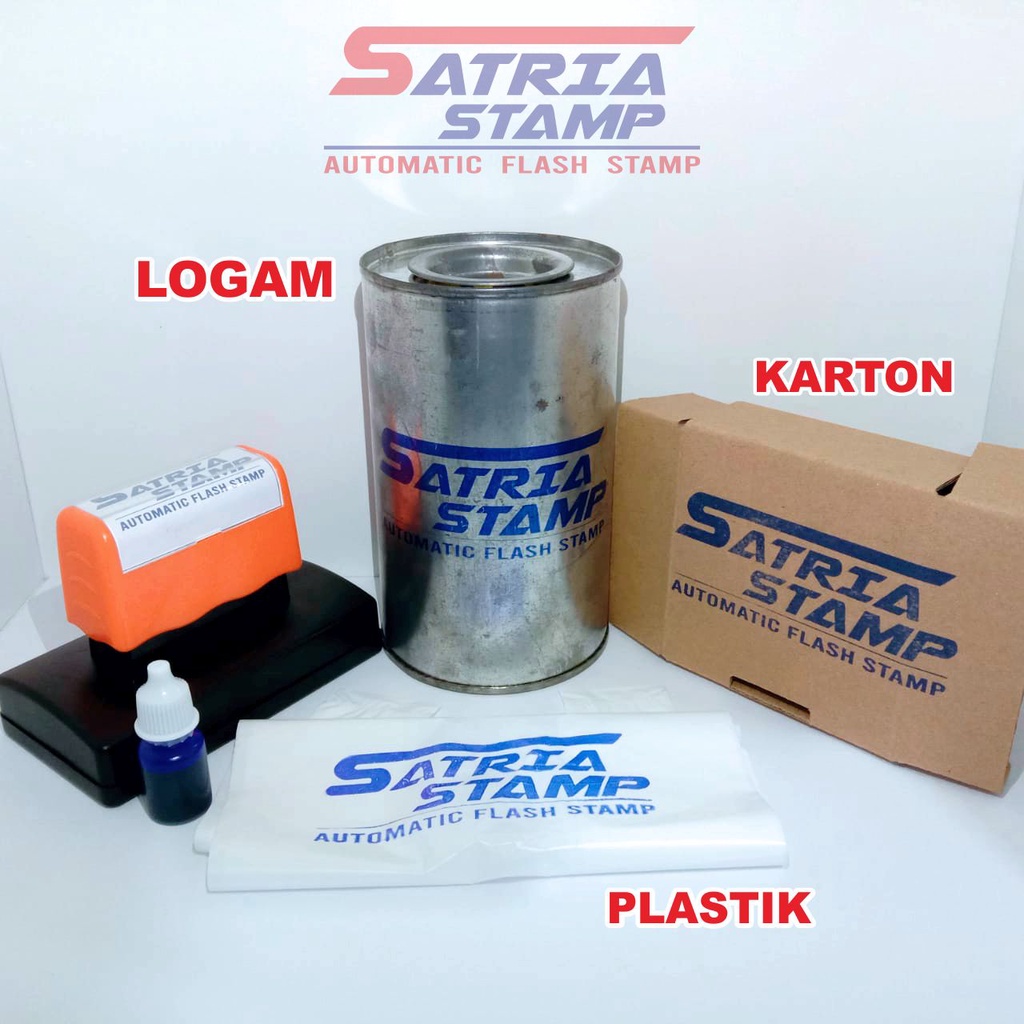 Stempel Untuk Plastik, Styrofoam, Logam, Cup. Tinta Permanen Waterproof Gratis Refill