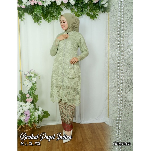 Permata Olshop / Kebaya Tunik Brukat Payet Indira / Kebaya Tunik Busui Brukat / Kebaya Modern / Kebaya Pesta / Kebaya Kondangan