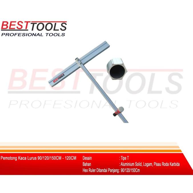 Straight Glass Cutter T / Pemotong Kaca Lurus / T Glass Cutter 90 Cm