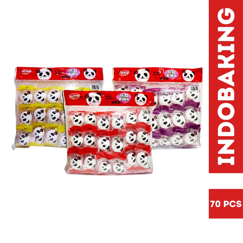 

Marshmallow Panda Naraya Isi Selai Strawberry 1 Bag isi 70 pcs