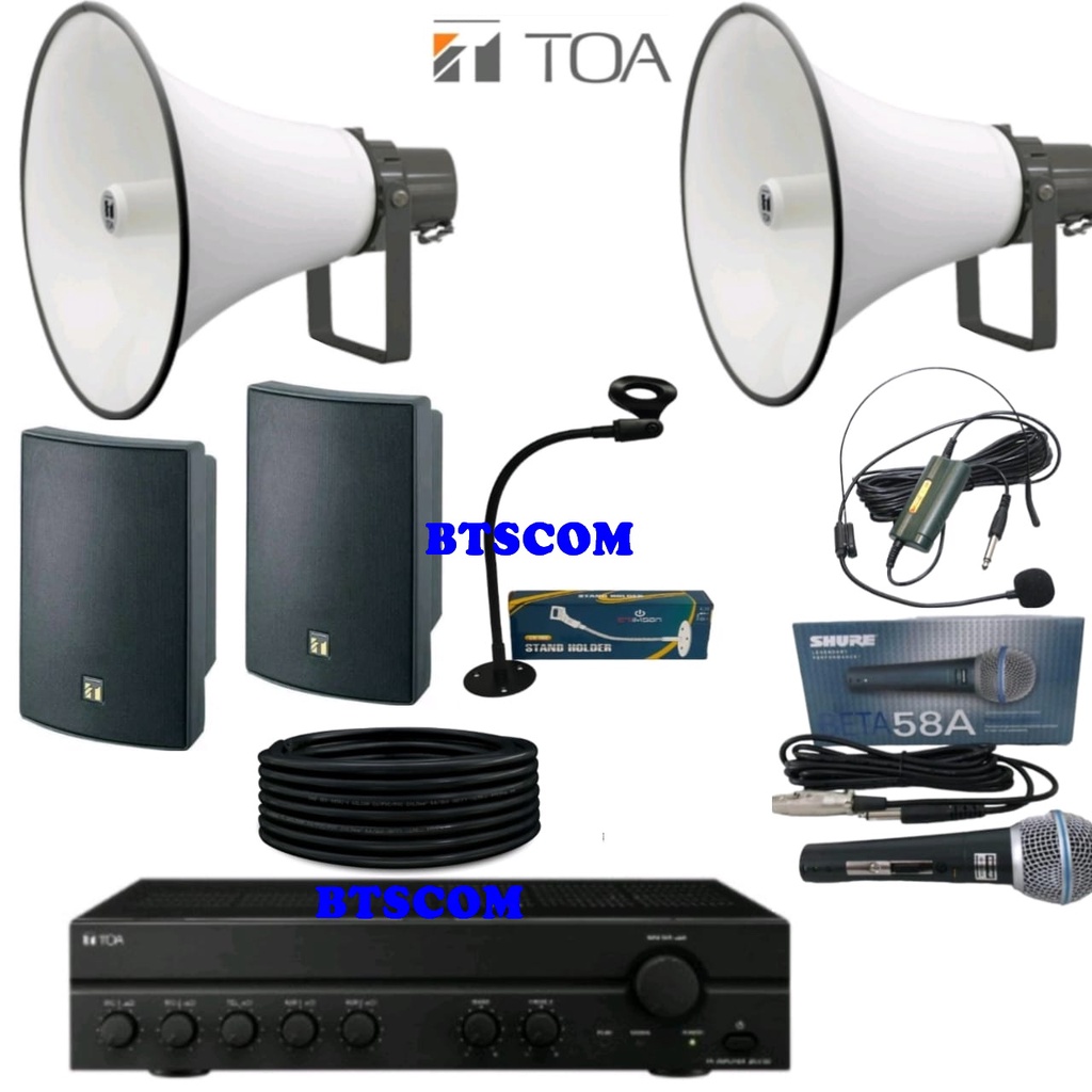 PAKET TOA HORN 50 WATT PAKET TOA MASJID ZH5050 PAKET SOUND SYSTEM TOA MASJID SPEAKER LUAR DALAM