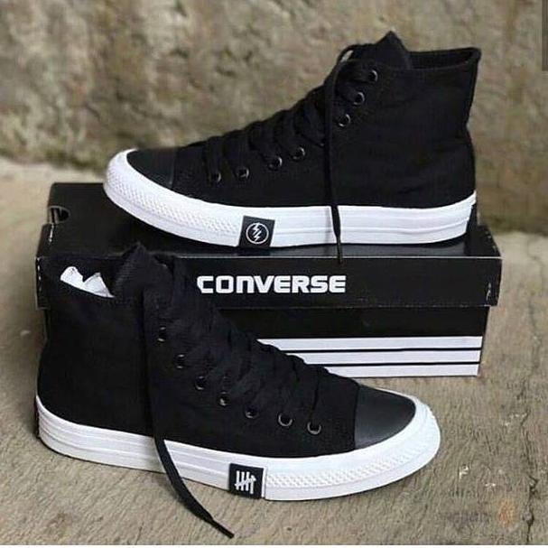 BOOMING Sepatu 95 All Star Flash Petir Tinggi Sepatu Kasual Sekolah Pria Wanita Kerja Santai Hitam