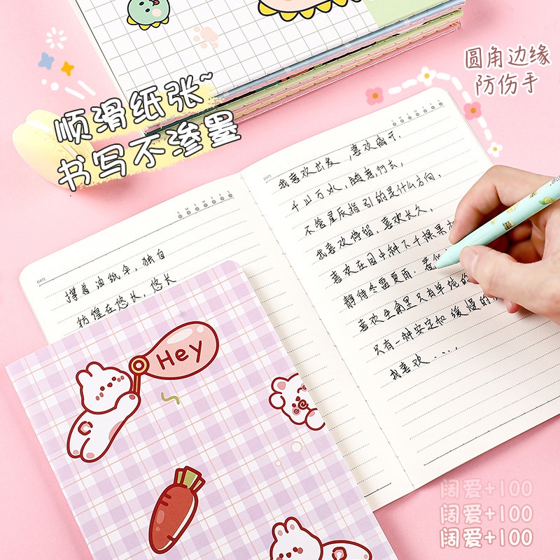 [1 Buku] Buku Tulis catatan Notebook notepad jahitan Jahit benang yang menebal sederhana A5 B5 salinan lembut besar lucu imut korea astronot bintang menulis Kertas Notes Note anak Agenda Cewek Perempuan Unicorn