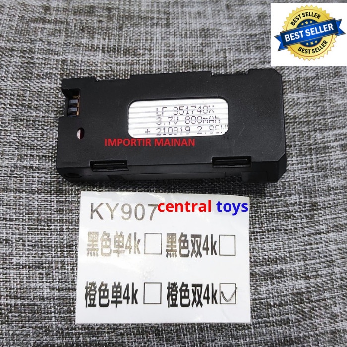 baterai drone KY907 pro lipo 3.7V 800mAH